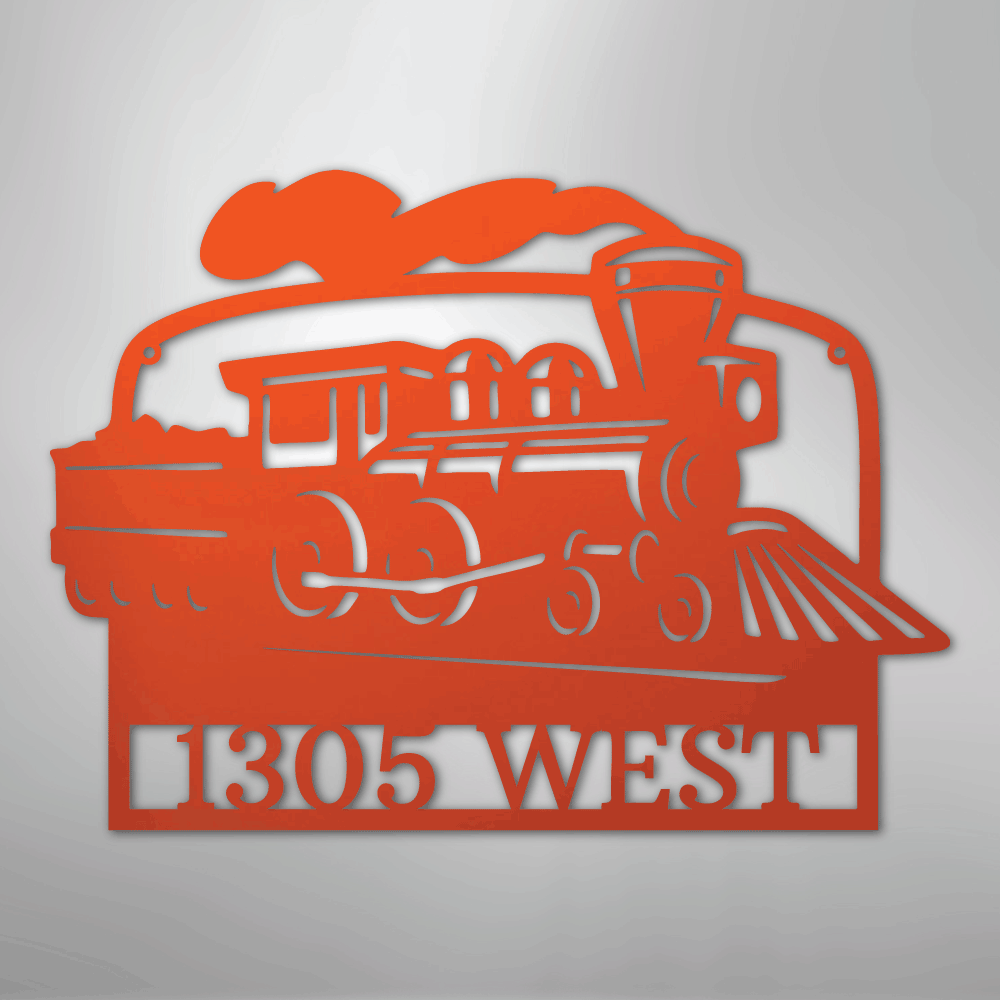 Coal Train Monogram - Steel Sign