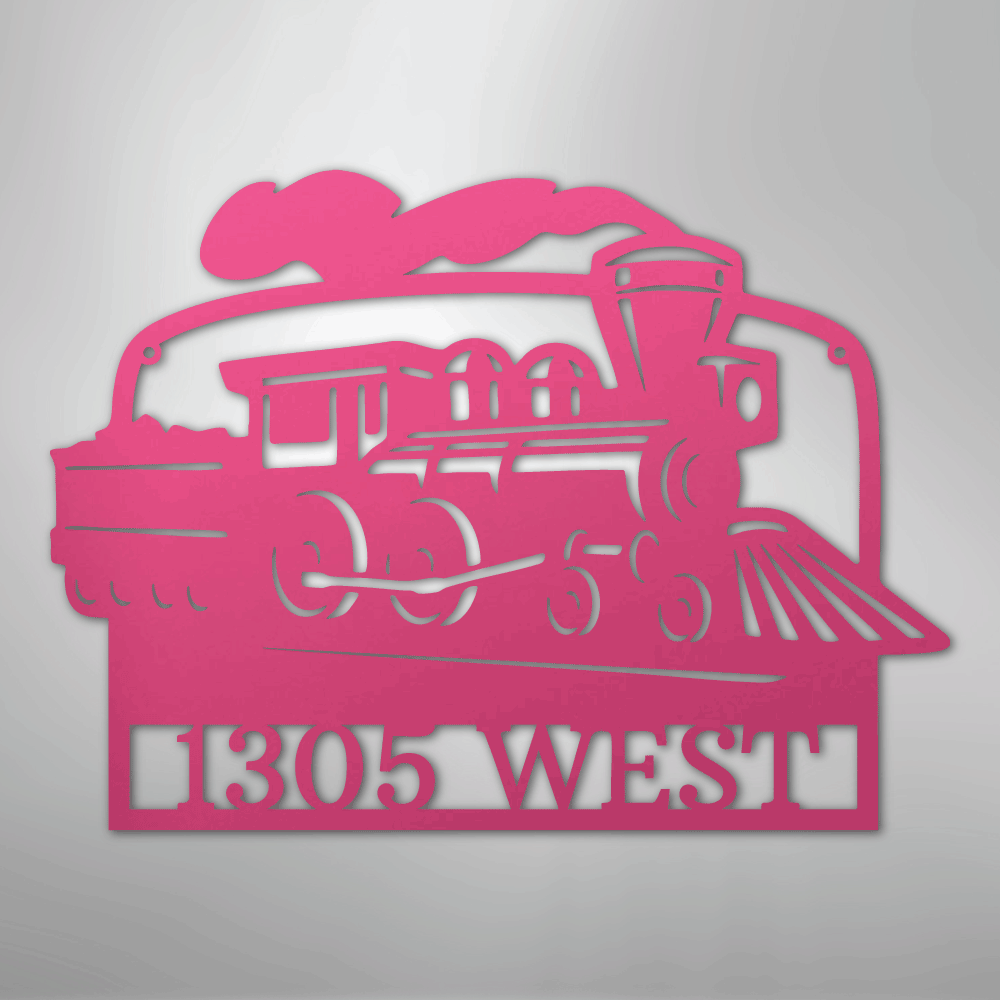 Coal Train Monogram - Steel Sign