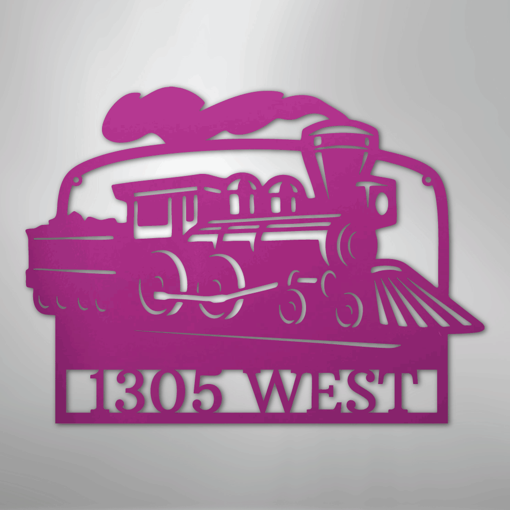 Coal Train Monogram - Steel Sign