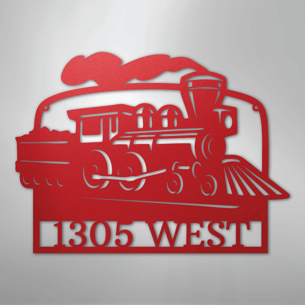 Coal Train Monogram - Steel Sign