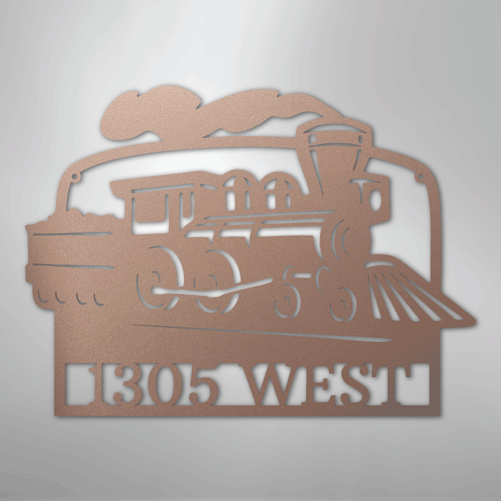 Coal Train Monogram - Steel Sign
