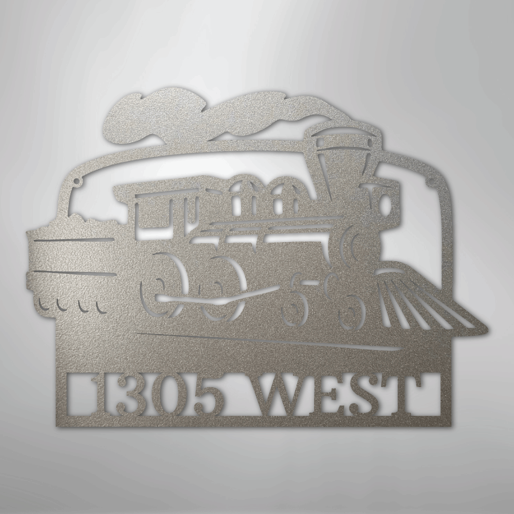 Coal Train Monogram - Steel Sign