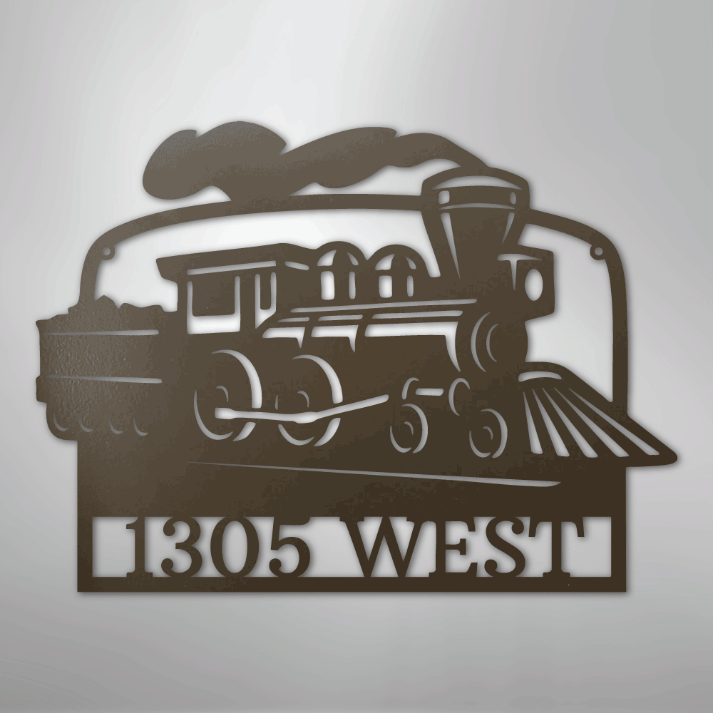 Coal Train Monogram - Steel Sign