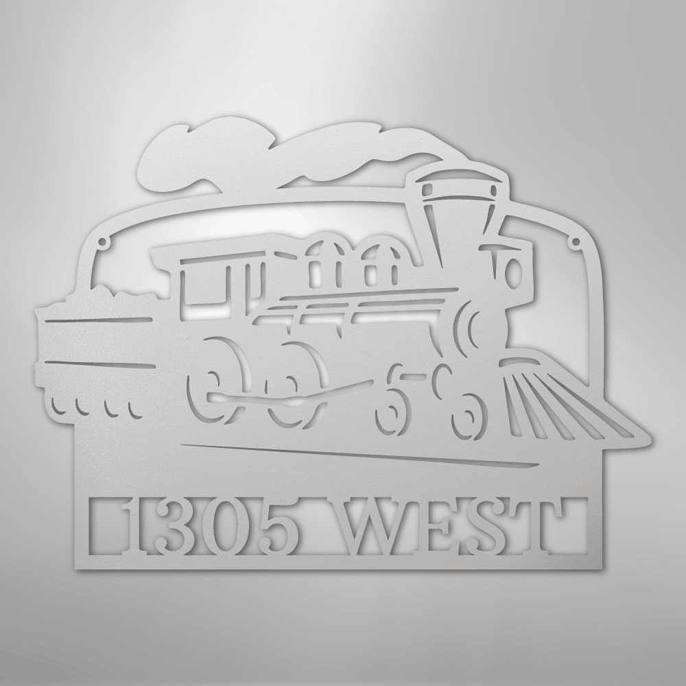 Coal Train Monogram - Steel Sign