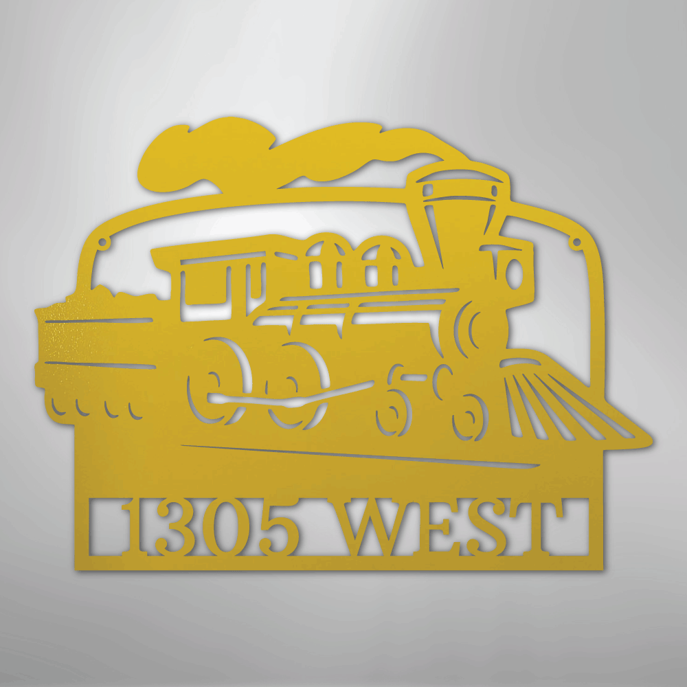 Coal Train Monogram - Steel Sign