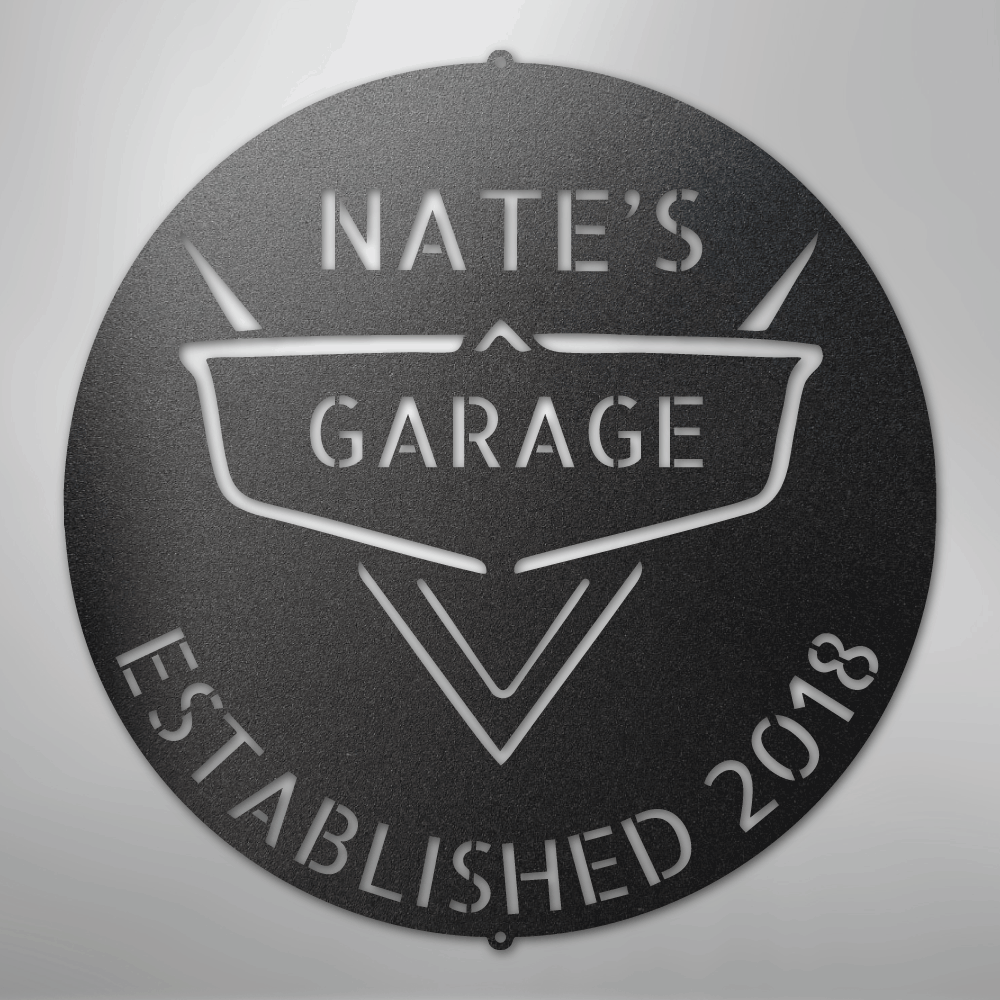 Classic Car Monogram - Steel Sign