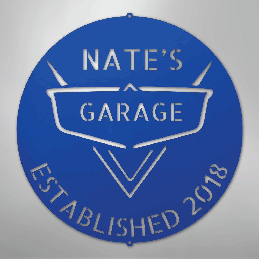 Classic Car Monogram - Steel Sign