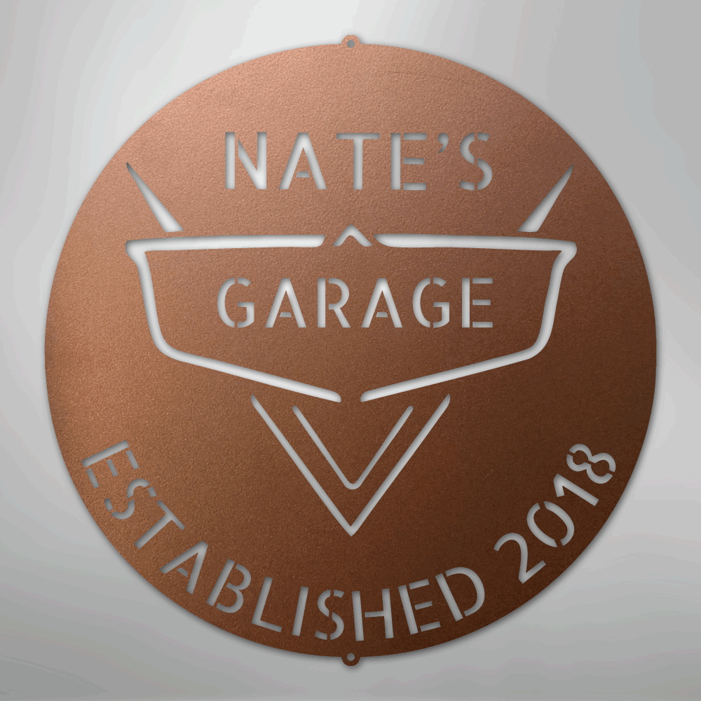 Classic Car Monogram - Steel Sign