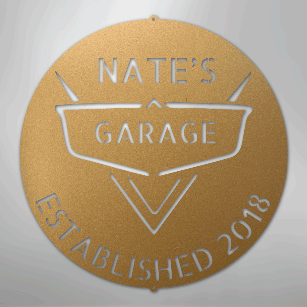 Classic Car Monogram - Steel Sign