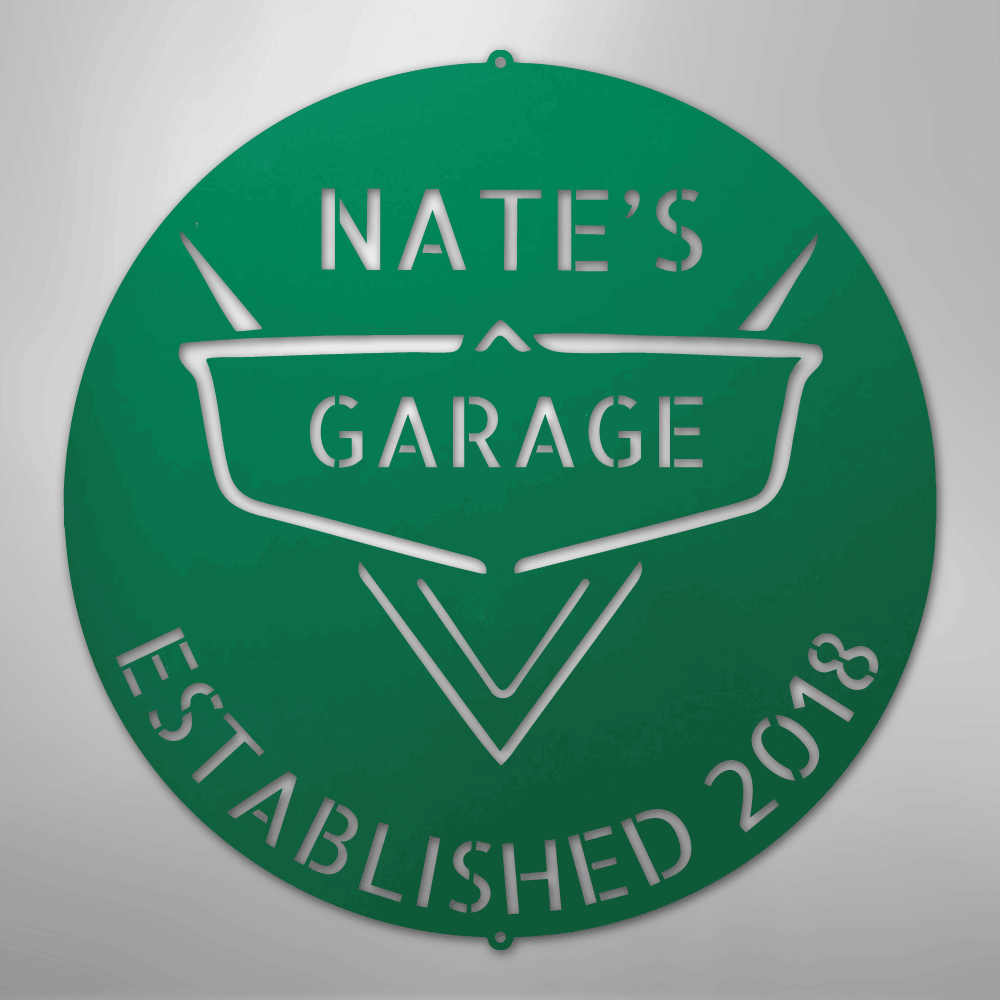 Classic Car Monogram - Steel Sign