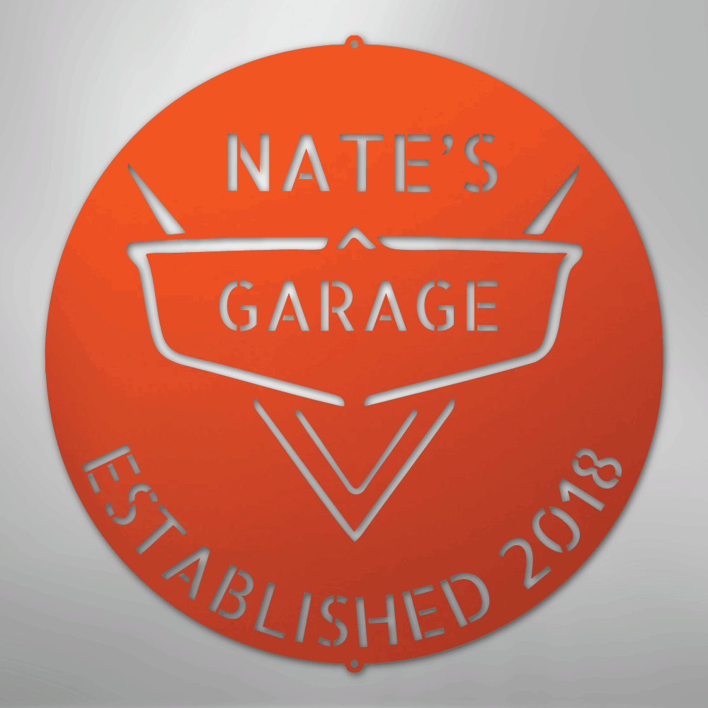 Classic Car Monogram - Steel Sign