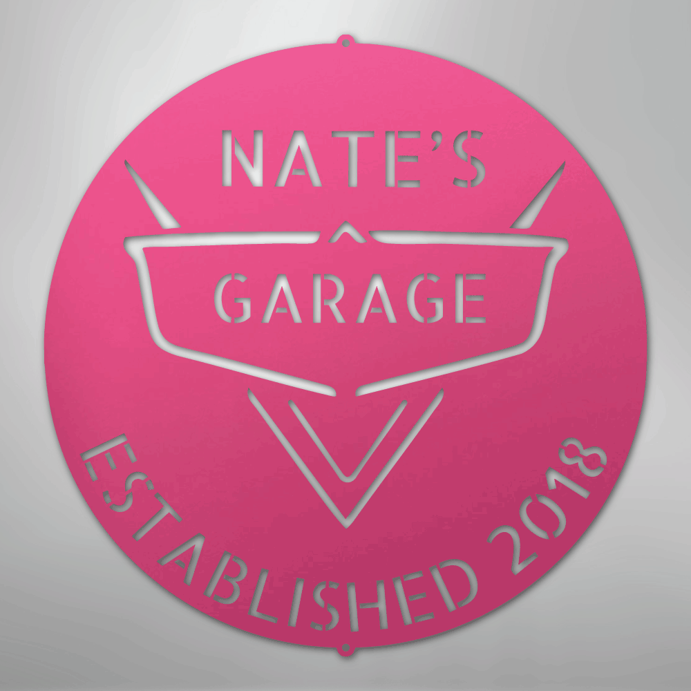 Classic Car Monogram - Steel Sign