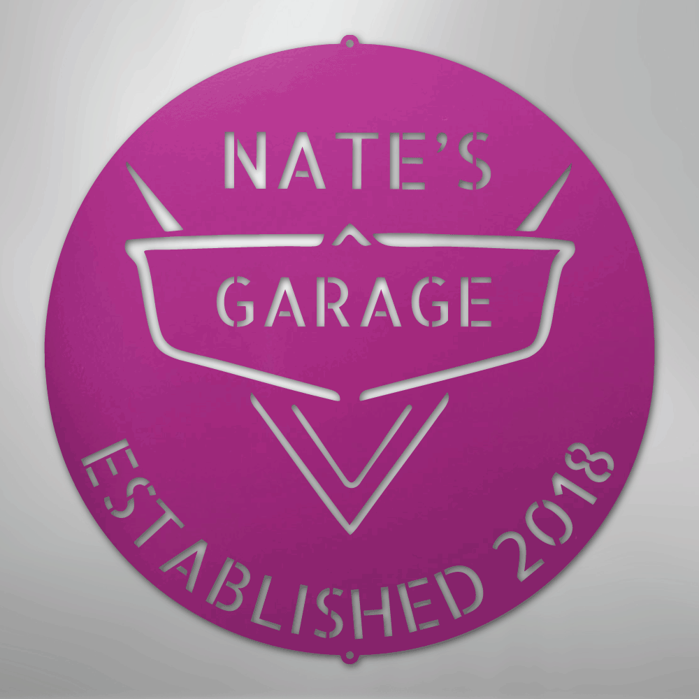 Classic Car Monogram - Steel Sign