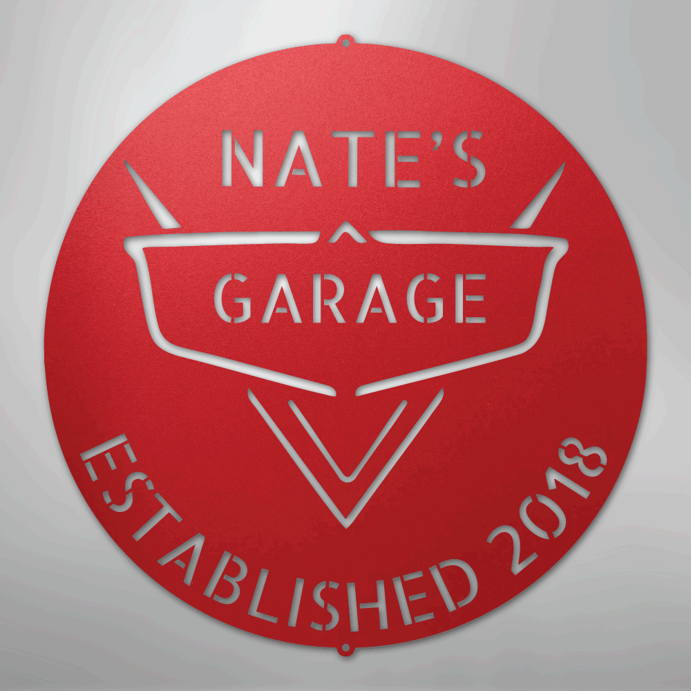Classic Car Monogram - Steel Sign