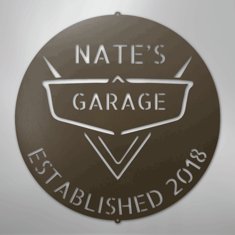 Classic Car Monogram - Steel Sign