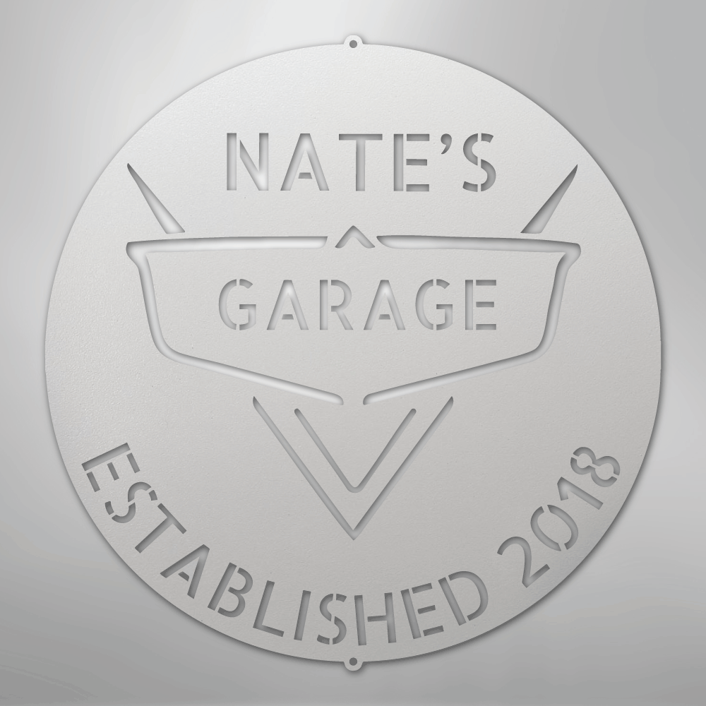 Classic Car Monogram - Steel Sign