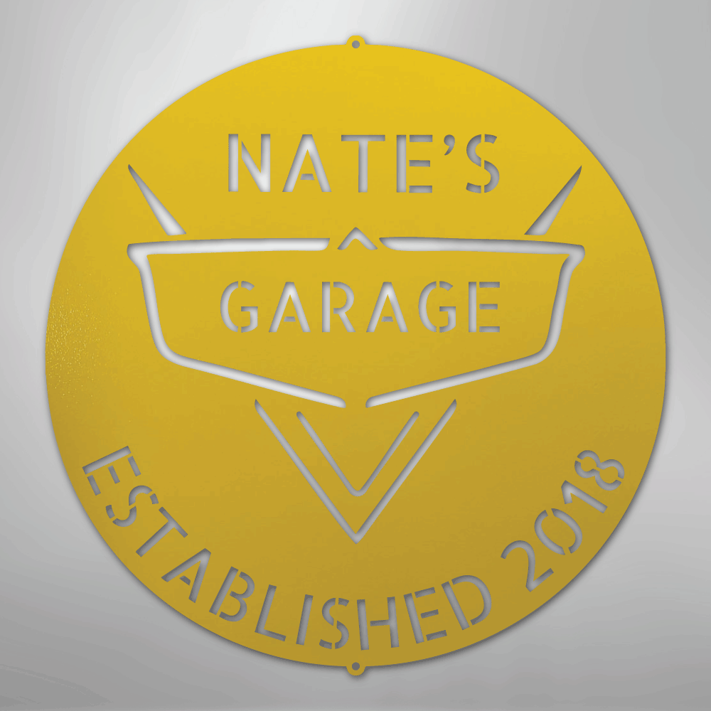 Classic Car Monogram - Steel Sign