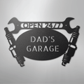Car Garage Monogram - Steel Sign
