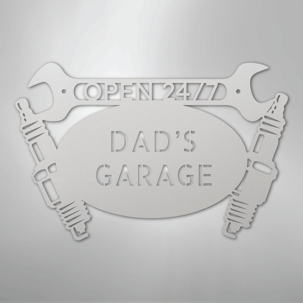 Car Garage Monogram - Steel Sign