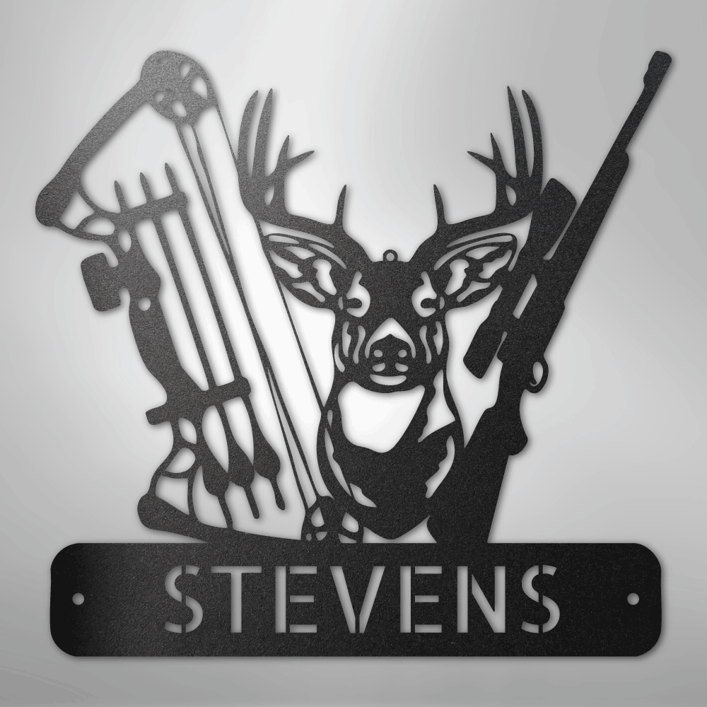 Deer Hunter Monogram - Steel Sign
