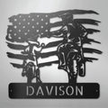 American Motocross Family Monogram - Steel Sign