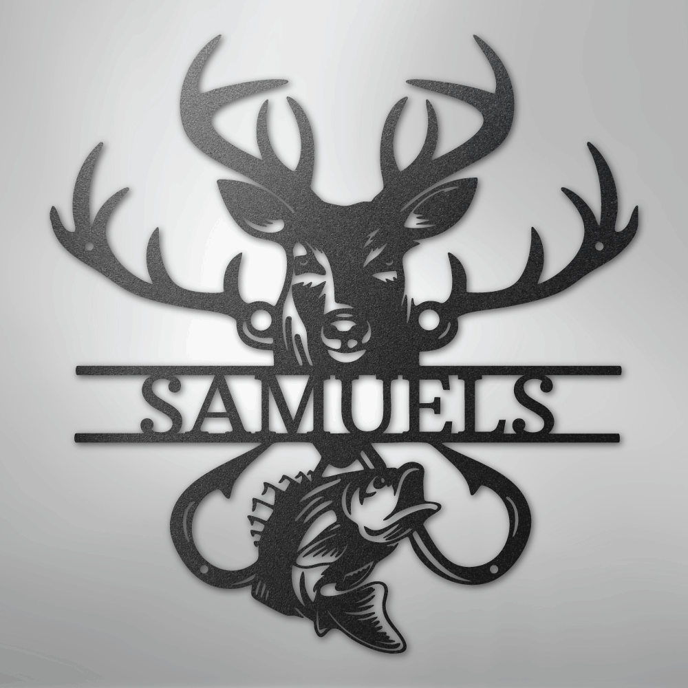 Outdoorsman Monogram - Steel Sign