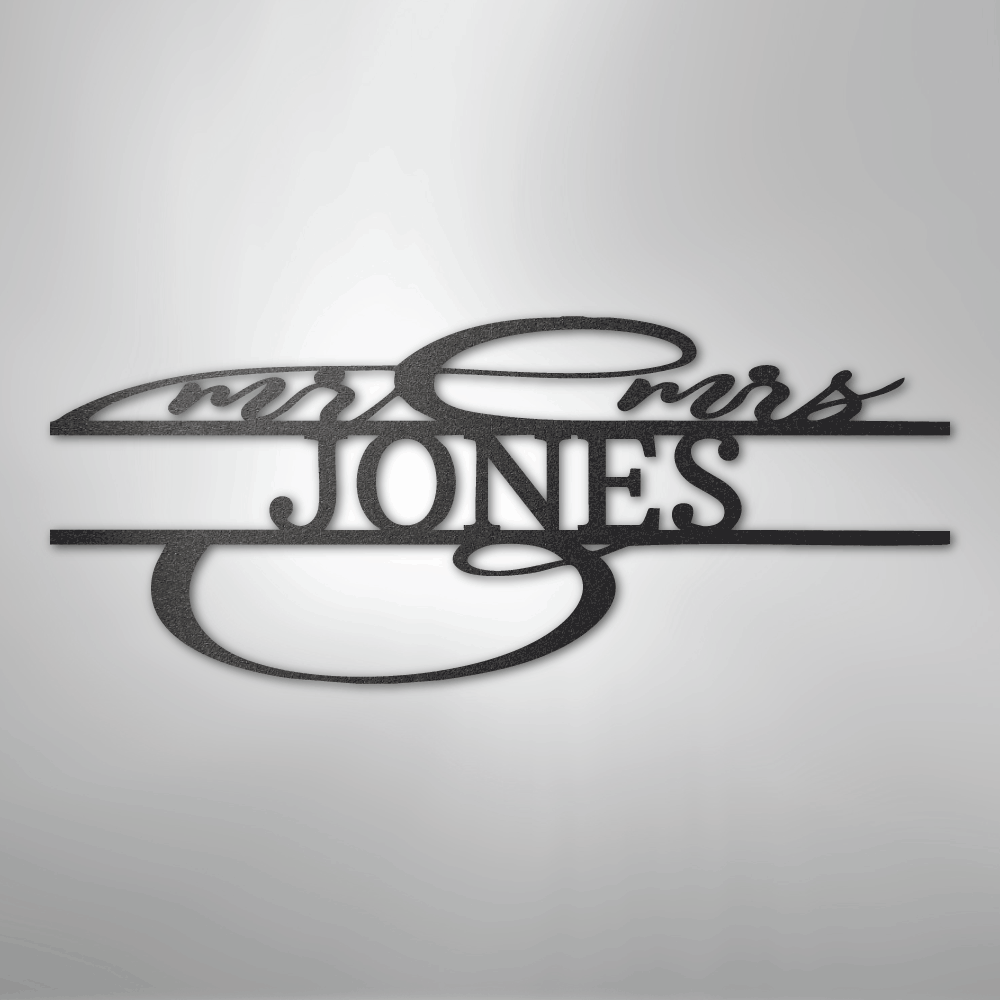 Fancy Mr And Mrs - Steel Sign