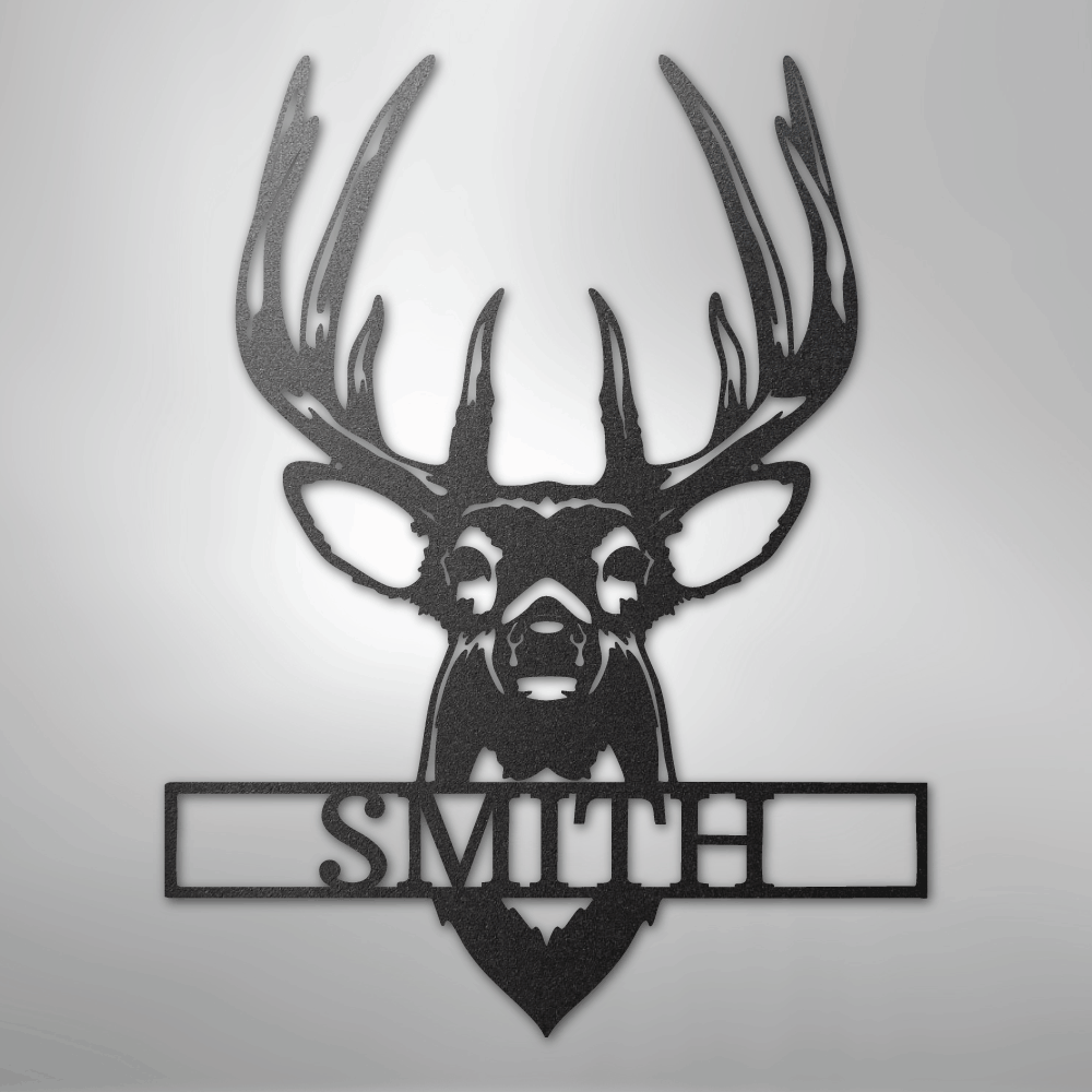 Buck Mount Monogram - Steel Sign