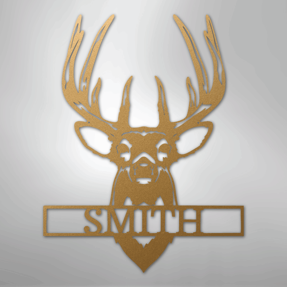 Buck Mount Monogram - Steel Sign