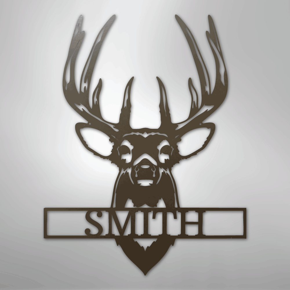 Buck Mount Monogram - Steel Sign
