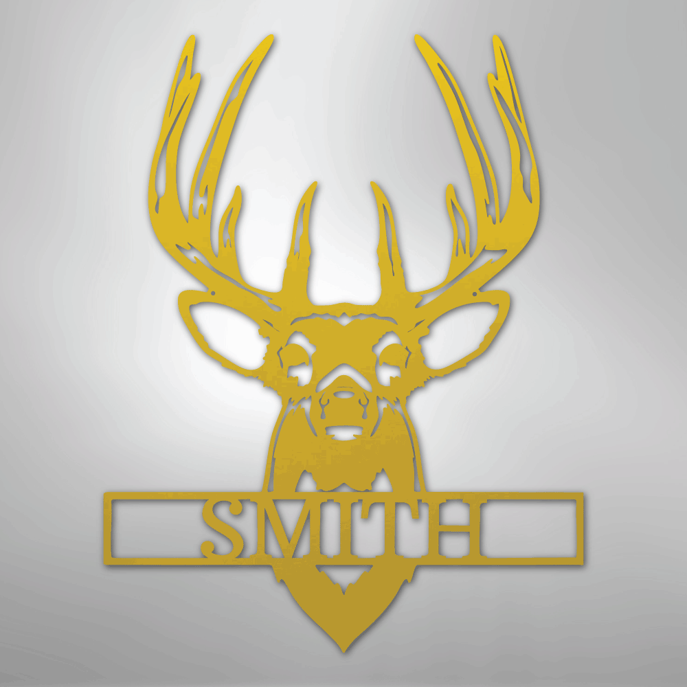 Buck Mount Monogram - Steel Sign