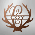 Antler Monogram - Steel Sign