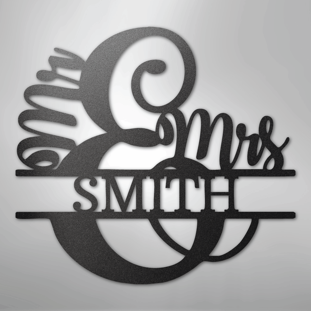 New Couples Monogram - Steel Sign