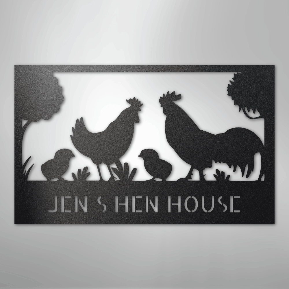 Hen House Monogram - Steel Sign