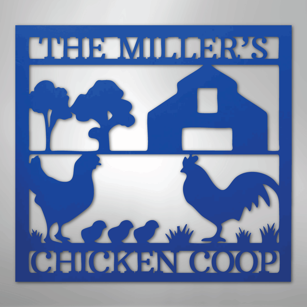 Chicken Coop Monogram - Steel Sign