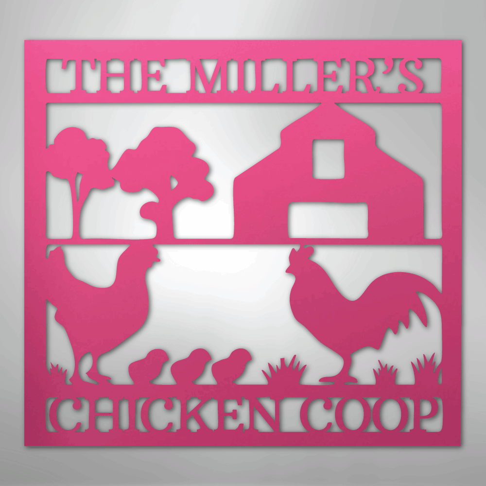 Chicken Coop Monogram - Steel Sign