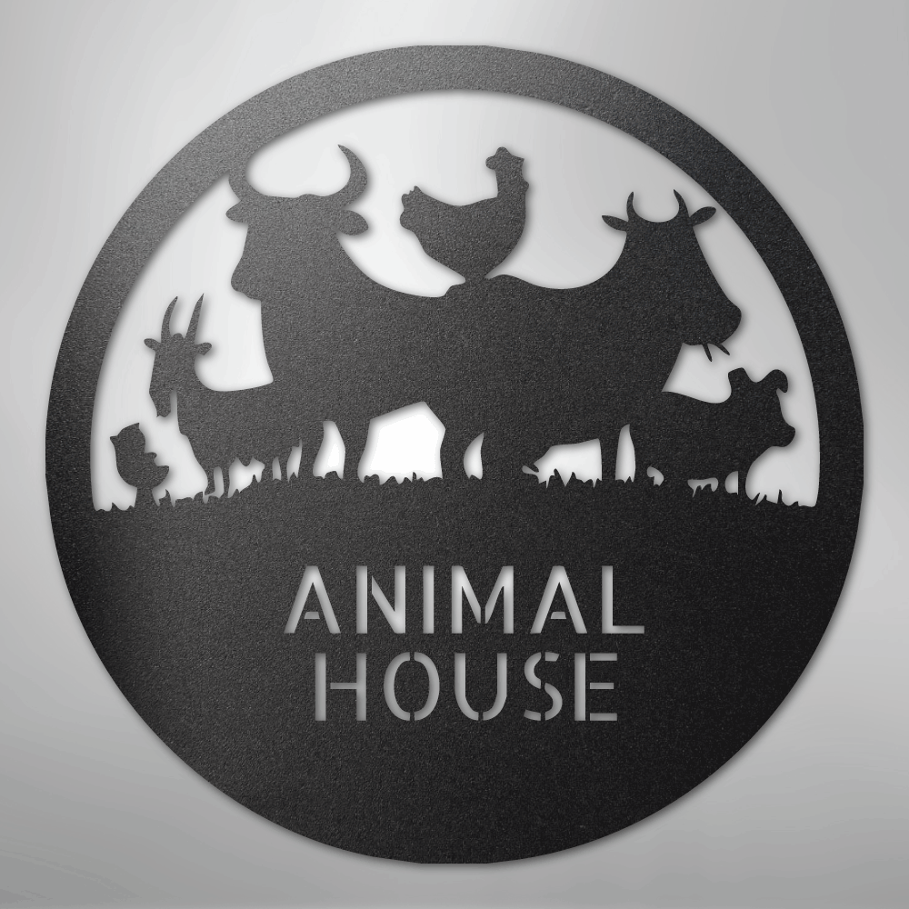 Animal House Monogram - Steel Sign