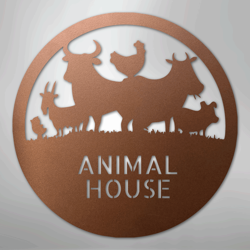 Animal House Monogram - Steel Sign