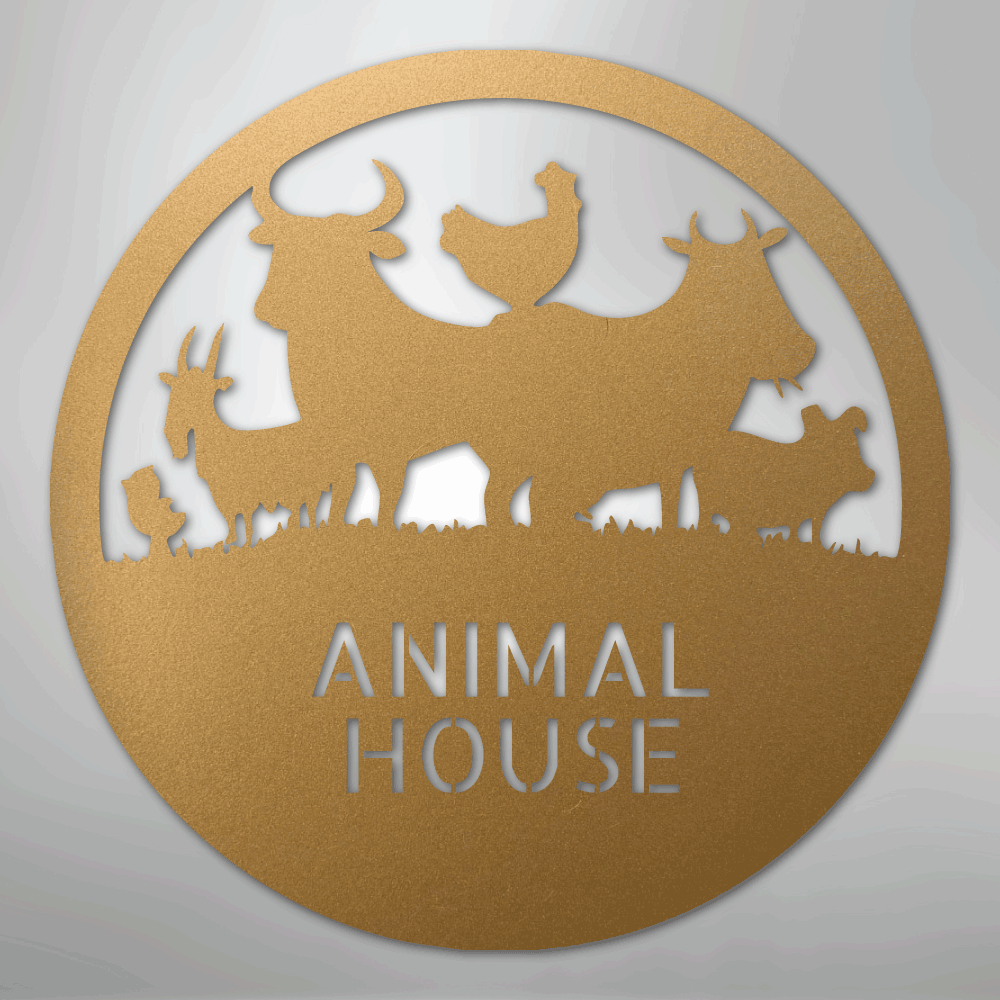 Animal House Monogram - Steel Sign