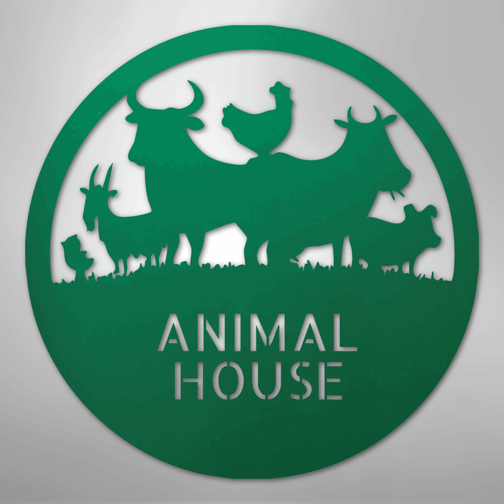 Animal House Monogram - Steel Sign