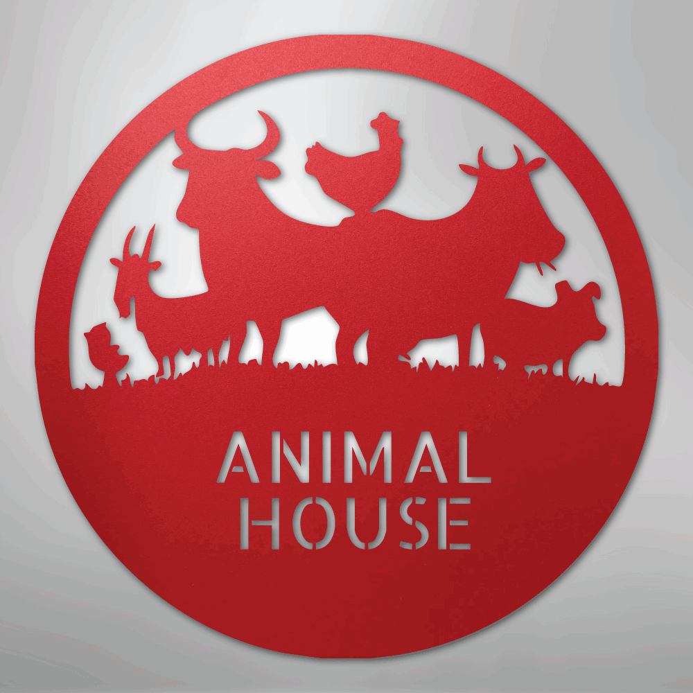 Animal House Monogram - Steel Sign