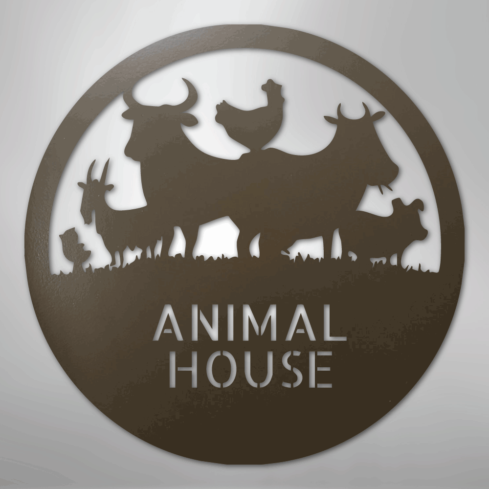 Animal House Monogram - Steel Sign