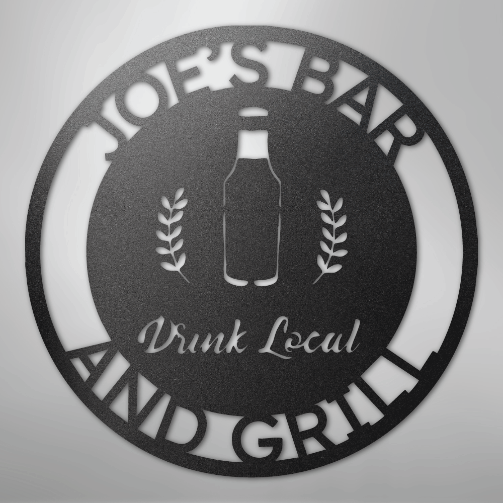 Drink Local Monogram - Steel Sign