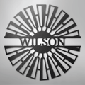 Fancy Windmill Monogram - Steel Sign