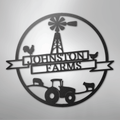 Farm Banner Monogram - Steel Sign