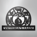 Wheat Field Monogram - Steel Sign