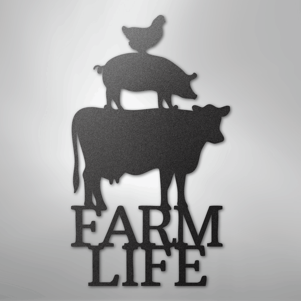 Farm Life Animals - Steel Sign
