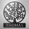Simple Tree Monogram - Steel Sign