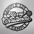 Christmas Ring Monogram - Steel Sign