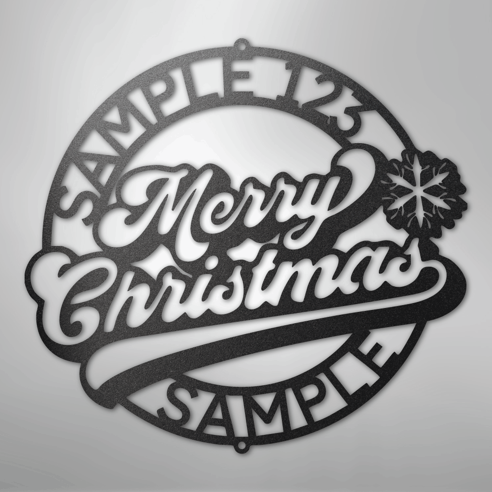 Christmas Ring Monogram - Steel Sign